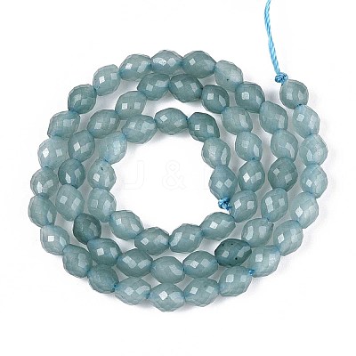 Natural Dyed White Jade Beads Strands G-T142-89B-1