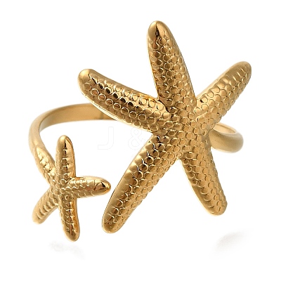 304 Stainless Steel Cuff Rings RJEW-Z074-13G-1