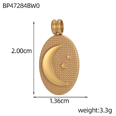 304 Stainless Steel Pendants STAS-OY011-54G-1