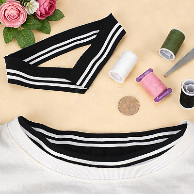 Polyester Ribbed Elastic Fabric Band DIY-WH0671-532A-1