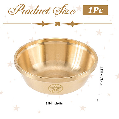 Brass Offering Bowl for Altar Meditation AJEW-WH20816-262A-1