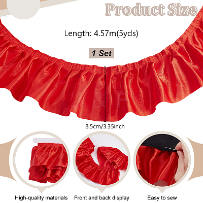Pleated Satin Ribbons SRIB-GA0001-20A-1