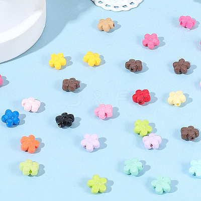 100Pcs Opaque Acrylic Beads OACR-PA0001-57-1