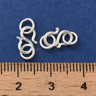 925 Sterling Silver S Shape Clasps STER-K177-05A-S-1