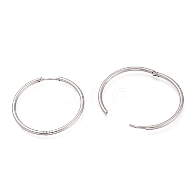 Tarnish Resistant 201 Stainless Steel Huggie Hoop Earrings EJEW-O095-02H-1