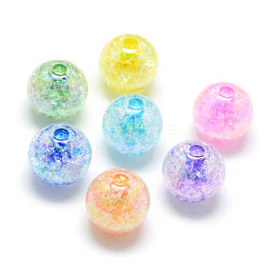 Crackle Style Acrylic Beads MACR-S825-20mm-1
