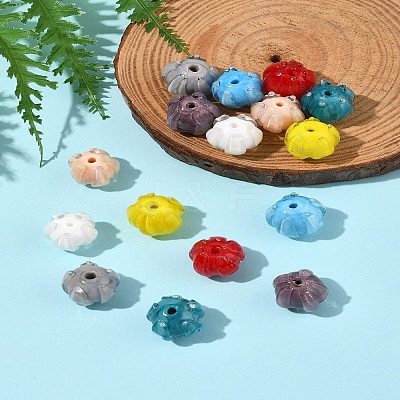16Pcs 8 Colors Handmade Lampwork Beads LAMP-FS0001-25-1