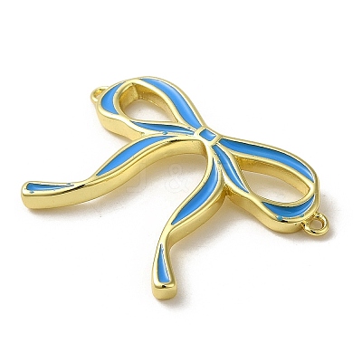 Brass Enamel Connector Charms KK-D098-01G-1