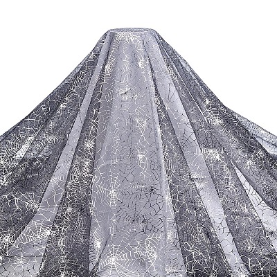Spider Web Pattern Polyester Fabric DIY-WH0671-114-1