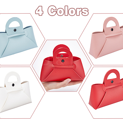 4Pcs 4 Colors Pouch Case Shape PVC Glasses Case AJEW-FH0003-57-1