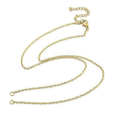 304 Stainless Steel Cable Chains Necklace Makings AJEW-P119-04A-G-1