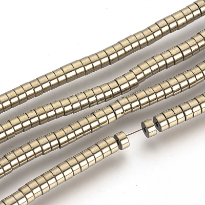 Electroplate Non-magnetic Synthetic Hematite Beads Spacers Strands X-G-Q486-73G-1