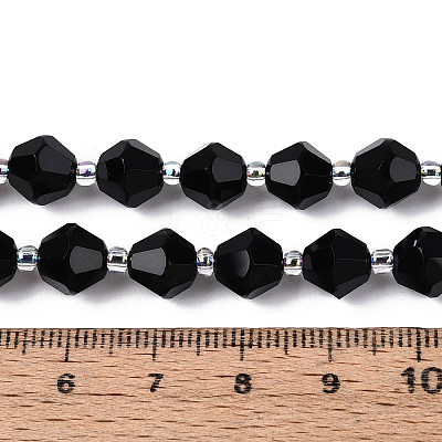 Natural Black Onyx(Dyed & Heated) Beads Strands G-T144-23A-04-1