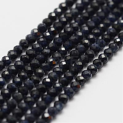 Natural Sapphire Bead Strands G-P270-2mm-23-1
