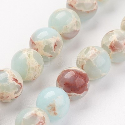 Synthetic Shoushan Stone Beads Strands G-N0311-01C-8mm-1