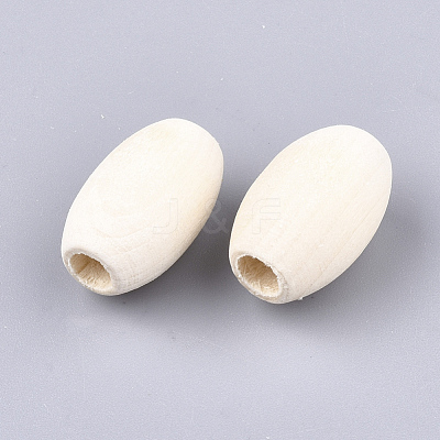 Unfinished Natural Wooden Beads WOOD-S053-02-1