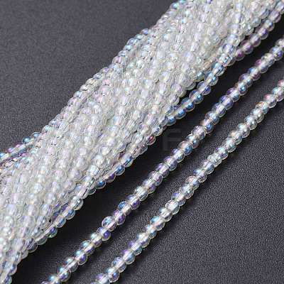 Electroplate Glass Beads Strands EGLA-K014-A-AB01-1