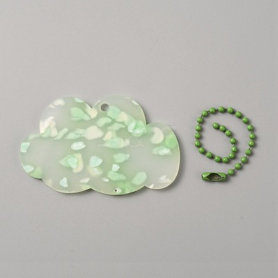 Acrylic Disc Pendant Keychain KEYC-WH0027-85F-01-1