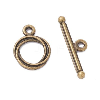 Tibetan Style Zinc Alloy Toggle Clasps MLF0539Y-NF-1