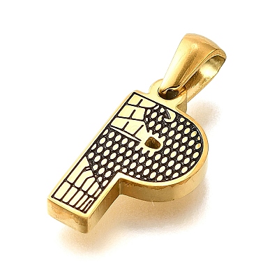 Golden 304 Stainless Steel Pendants STAS-K300-01G-P-1