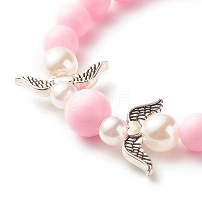 Acrylic Beaded Stretch Bracelets for Kids BJEW-JB07786-1