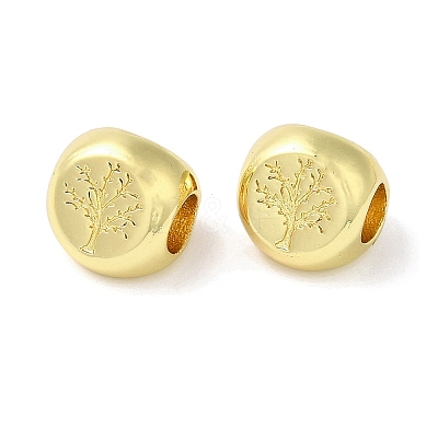 Eco-Friendly Rack Plating Brass European Beads KK-F854-01G-03-1