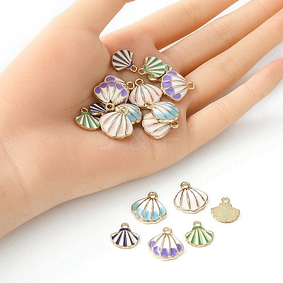 20Pcs 5 Styles Alloy Enamel Pendants ENAM-YW0003-03-1