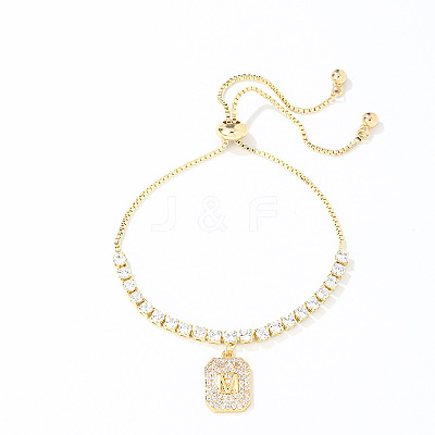 Clear Cubic Zirconia Slider Bracelet KX2809-5-1