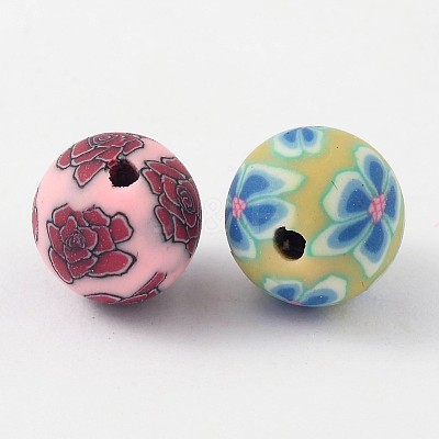 8mm Handmade Polymer Clay Beads FM198Y-1