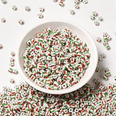 6/0 Opaque Colours Seep Glass Seed Beads SEED-F003-04A-13-1