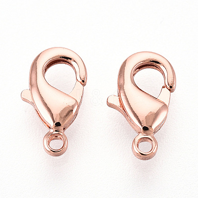 Brass Lobster Claw Clasps KK-YW0004-01A-RG-1