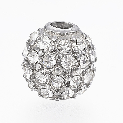 304 Stainless Steel Crystal Rhinestone Beads for DIY Projects STAS-A033-031P-1