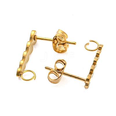 Ion Plating(IP) 304 Stainless Steel Stud Earring Findings STAS-H180-11G-1