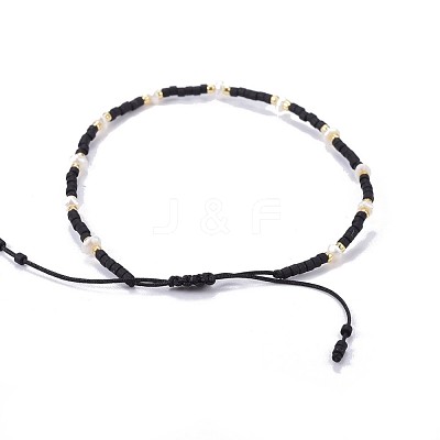 Adjustable Nylon Cord Braided Bead Bracelets BJEW-P256-A01-1