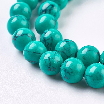 Synthetic Turquoise Beads Strands TURQ-P028-03-8mm-1