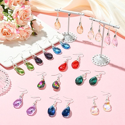 304 Stainless Steel Teardrop Dangle Earrings EJEW-YW00007-1