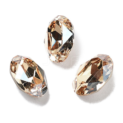 K9 Glass Rhinestone Cabochons GLAA-H034-06E-1