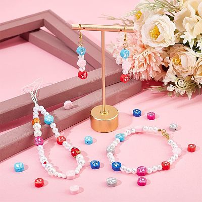 6 Strands 6 Colors Handmade Polymer Clay Bead Strands CLAY-NB0001-71-1
