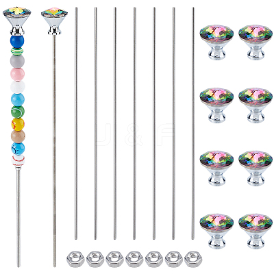 DIY Beaded Garden Stakes Making Kit DIY-FH0010-86B-1