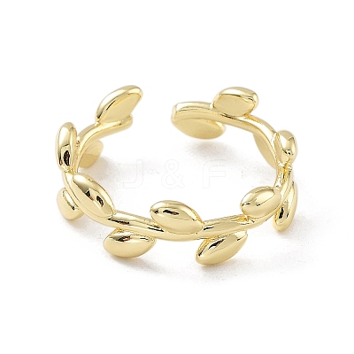 Brass Open Cuff Rings for Women RJEW-A028-03G-1