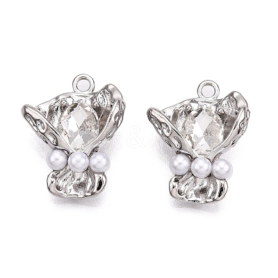 Rack Plating Alloy Rhinestone Pendants PALLOY-P303-09P-A-1