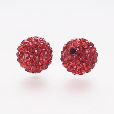 Polymer Clay Rhinestone Beads RB-K050-10mm-C22-1