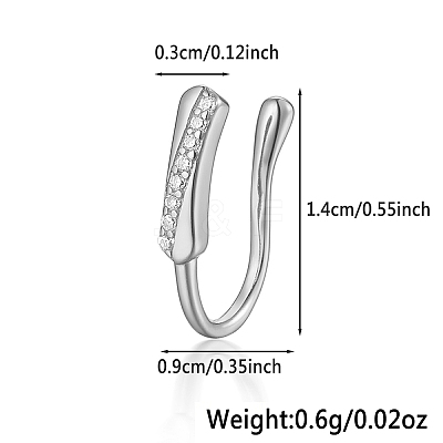 S925 Silver Flower Butterfly Rabbit Star Nose Clip Fashion Jewelry MA2524-18-1