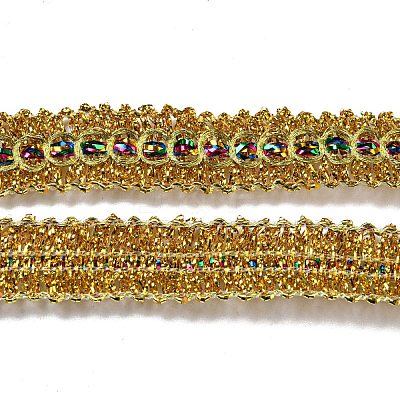 Polyester Glitter Lace Trim OCOR-K007-07A-1