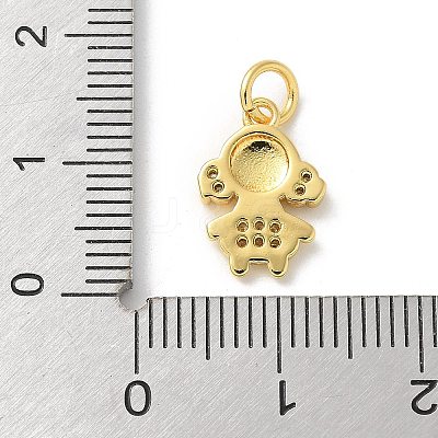 Brass Micro Pave Cubic Zirconia Pendants KK-P292-21B-G-1