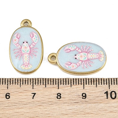 Printed 304 Stainless Steel Enamel Pendants SA-CBA1ED9-22G-03-1