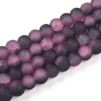 Crackle Glass Beads X1-GLAA-N009-6mm-09-1