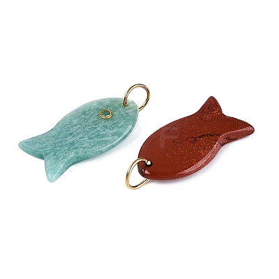 Natural & Synthetic Mixed Gemstone Pendants G-Q601-46-1