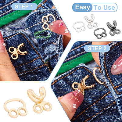 15Sets 3 Colors Alloy Waist Extender Hooks & Eyes Clasps DIY-TA0012-28-1