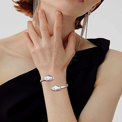 1Pc Iron Cuff Bangles BJEW-LP0005-02P-1